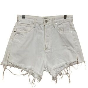 Citizens of Humanity Womans White Marlow Cut Off Shorts Size 24. Premium Vintage